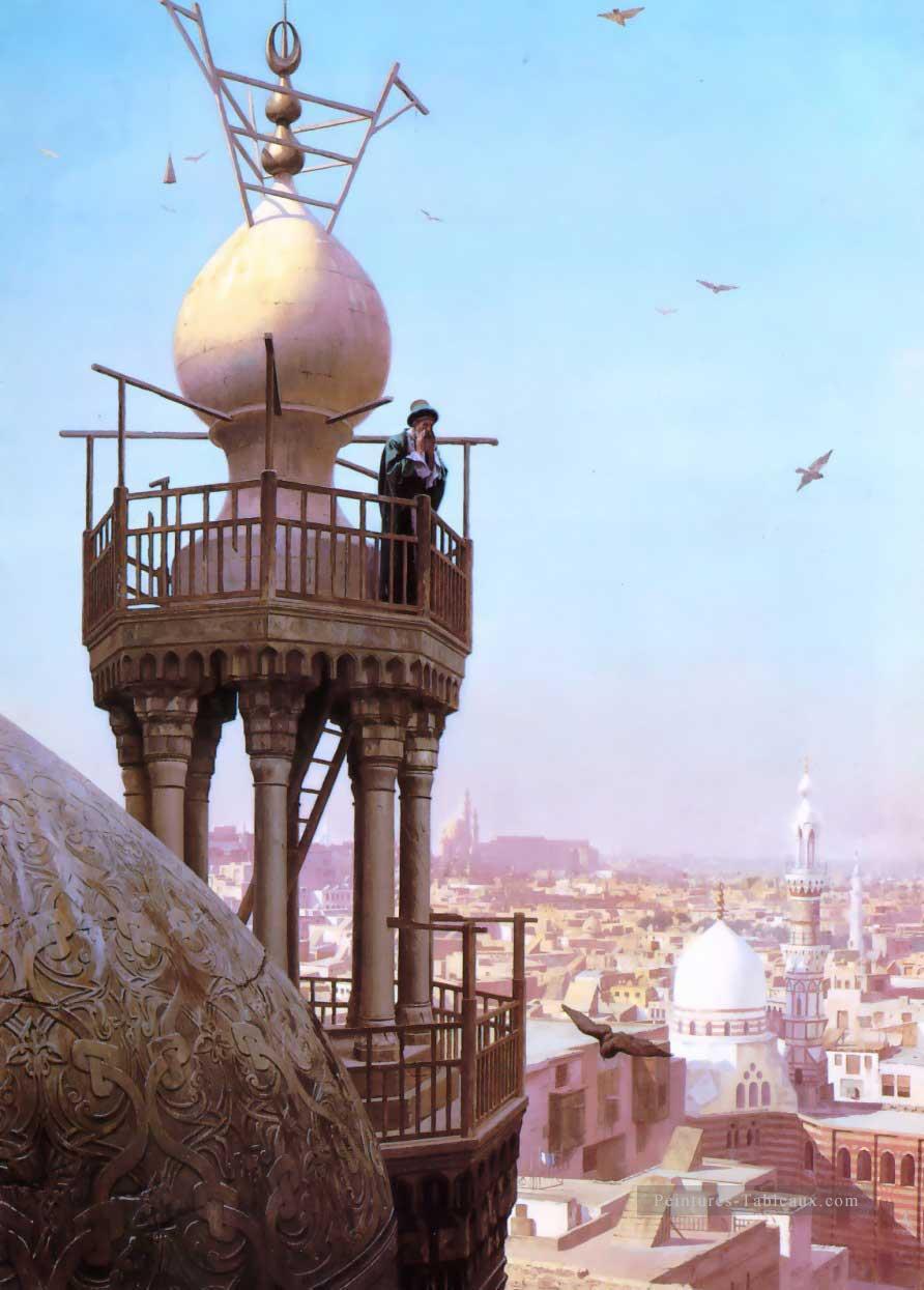 Les Muezzins appellent à la prière Orientalisme grec arabe Jean Léon Gérôme Peintures à l'huile